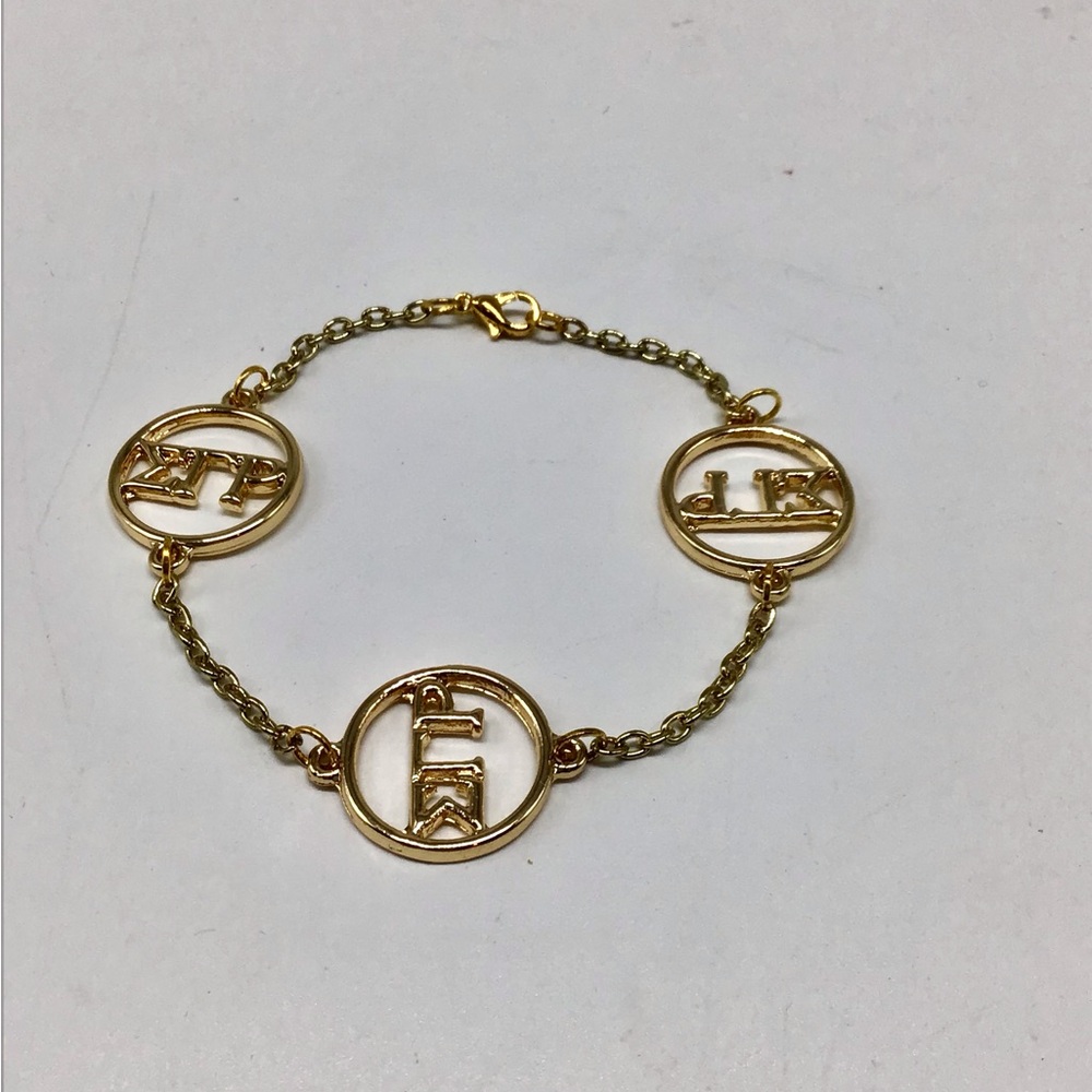 Sigma Gamma Rho Gold Chain Bracelet - Picture 4 of 4